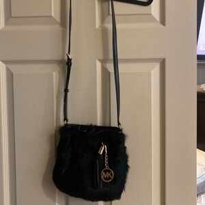 Michael Kors Black Small Fur Crossbody Handbag